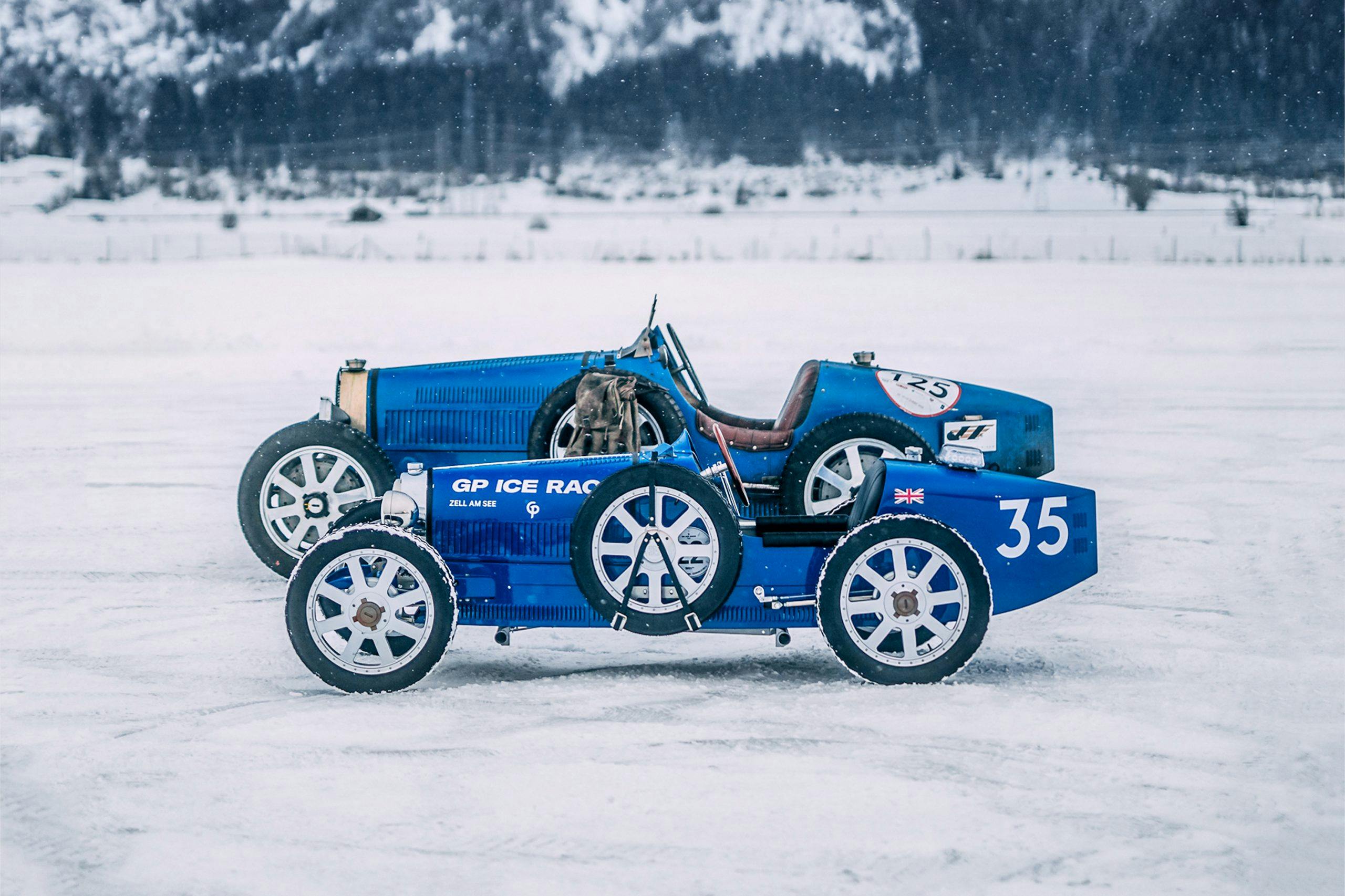 bugatti zell am see frozen lake ice racing baby bugatti type 51