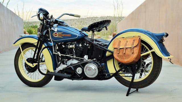 1936 Harley-Davidson EL Knucklehead rear three-quarter
