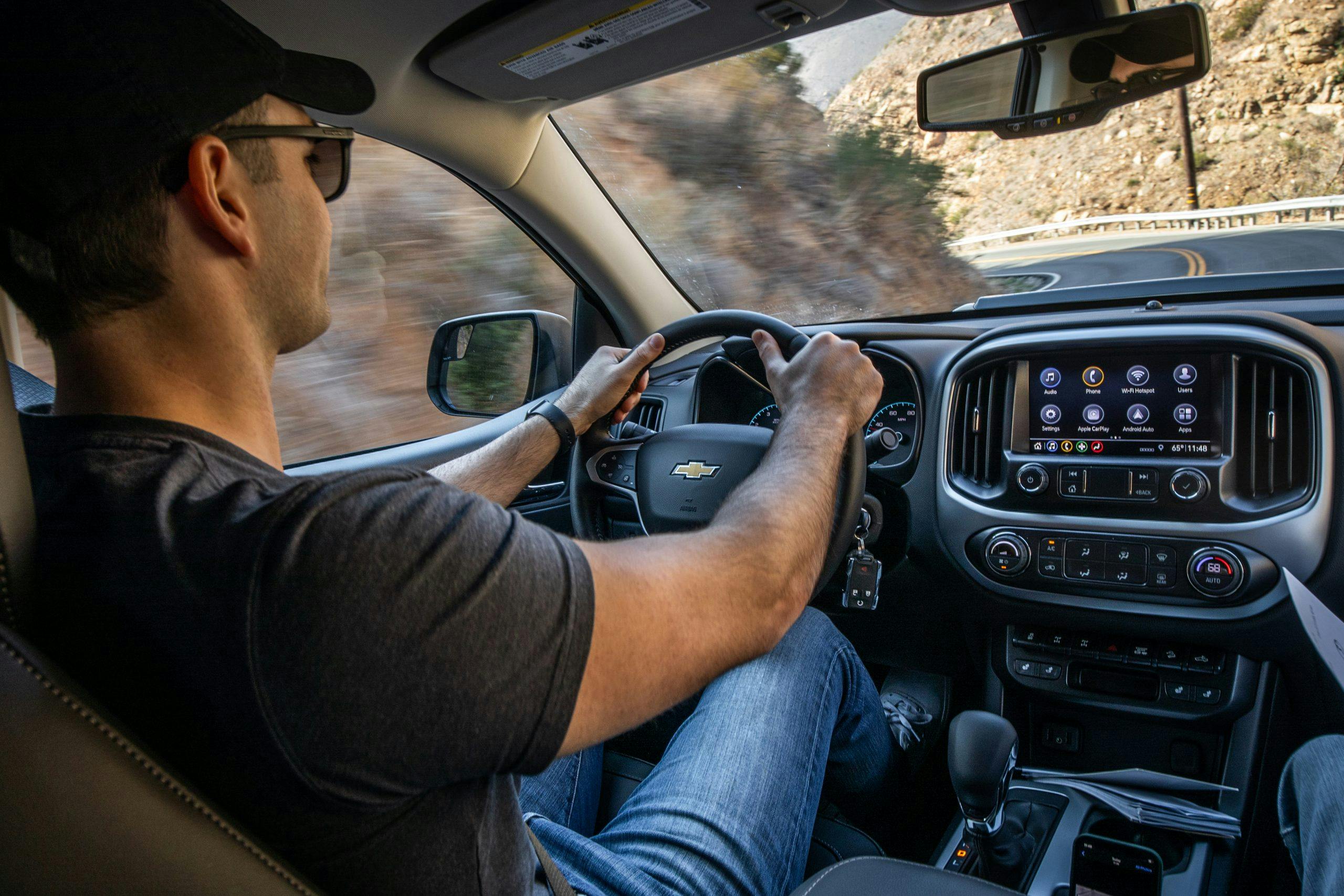 2021 Chevrolet Colorado ZR2 Bison interior driving action