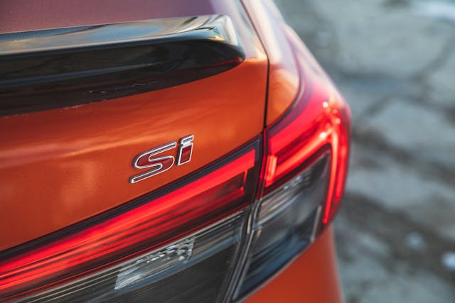 2022 Honda Civic Si rear badge detail