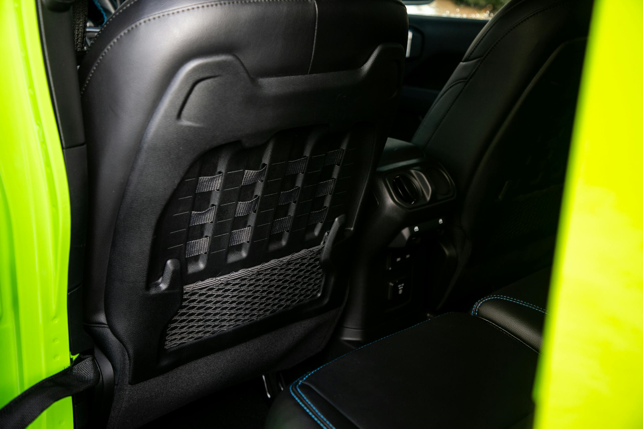 2022 Jeep Wrangler 4XE interior mesh seat backing