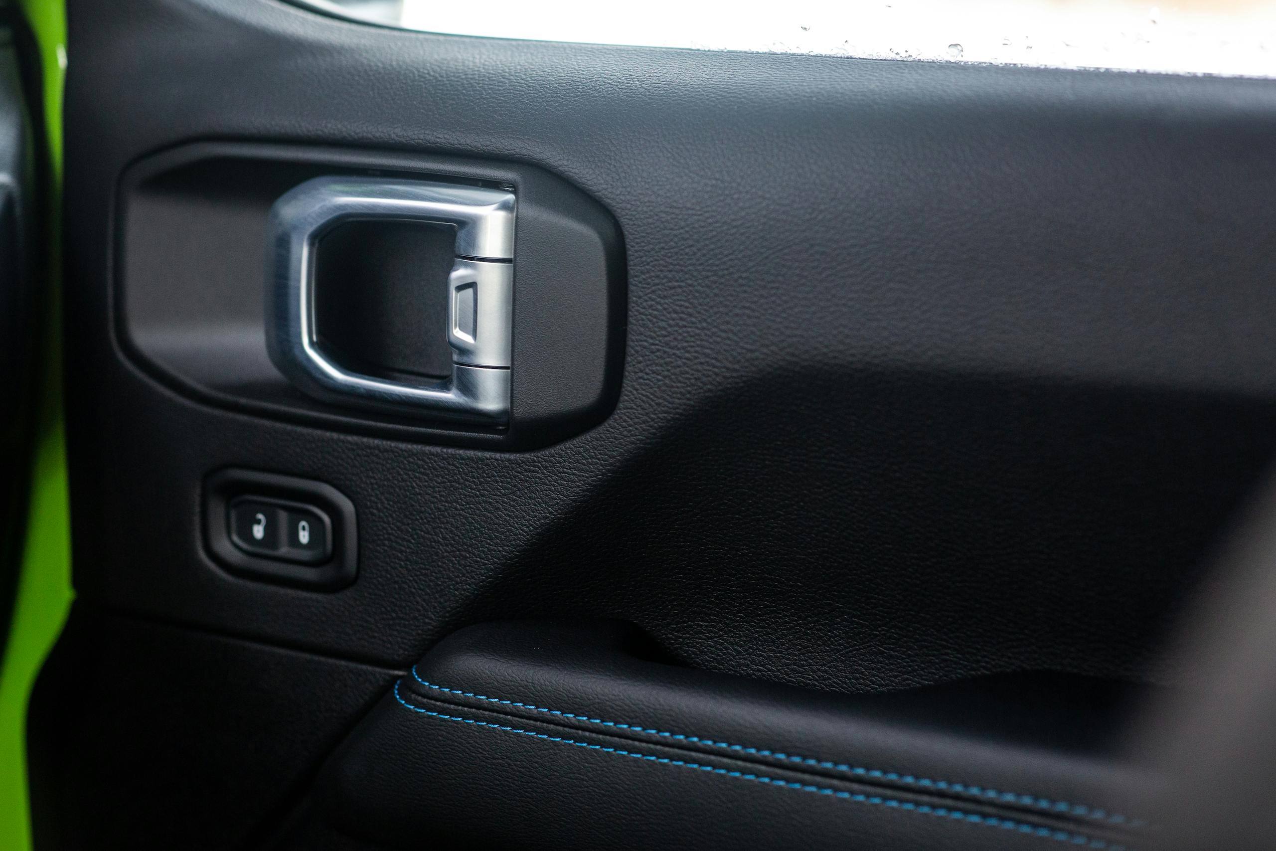 2022 Jeep Wrangler 4XE interior door panel detail