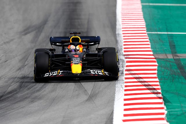 2022 Red Bull F1 car on track