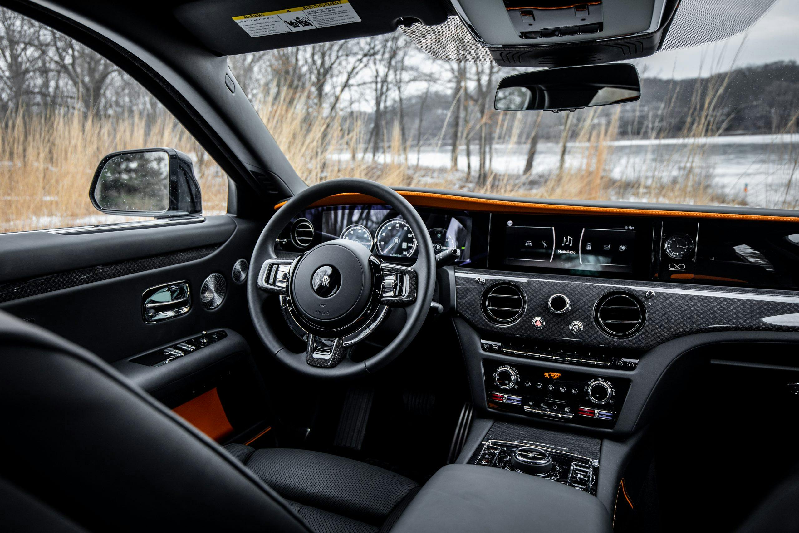 2022 Rolls-Royce Ghost Black Badge interior angle