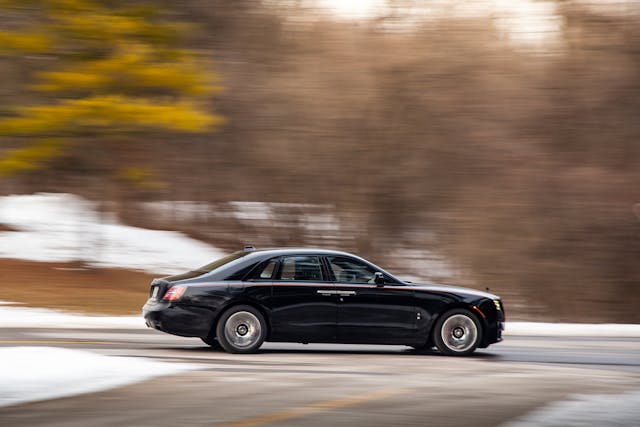 2022 Rolls-Royce Ghost Black Badge side view action