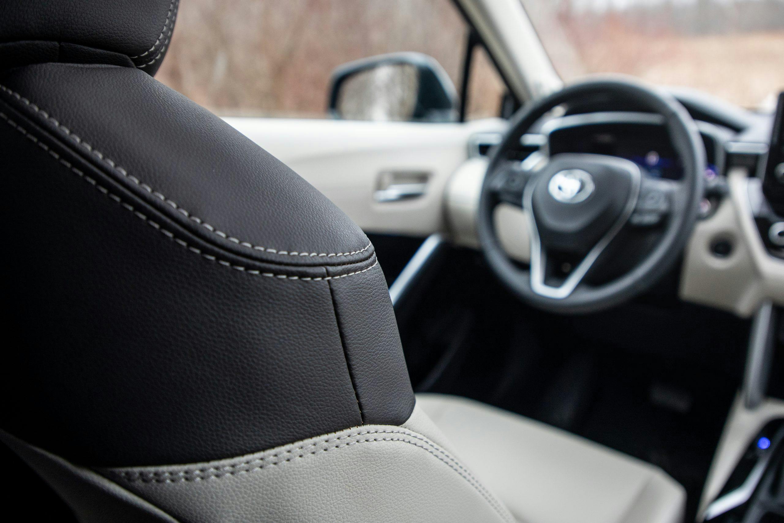 2022 Toyota Corolla Cross interior seat stitching detail