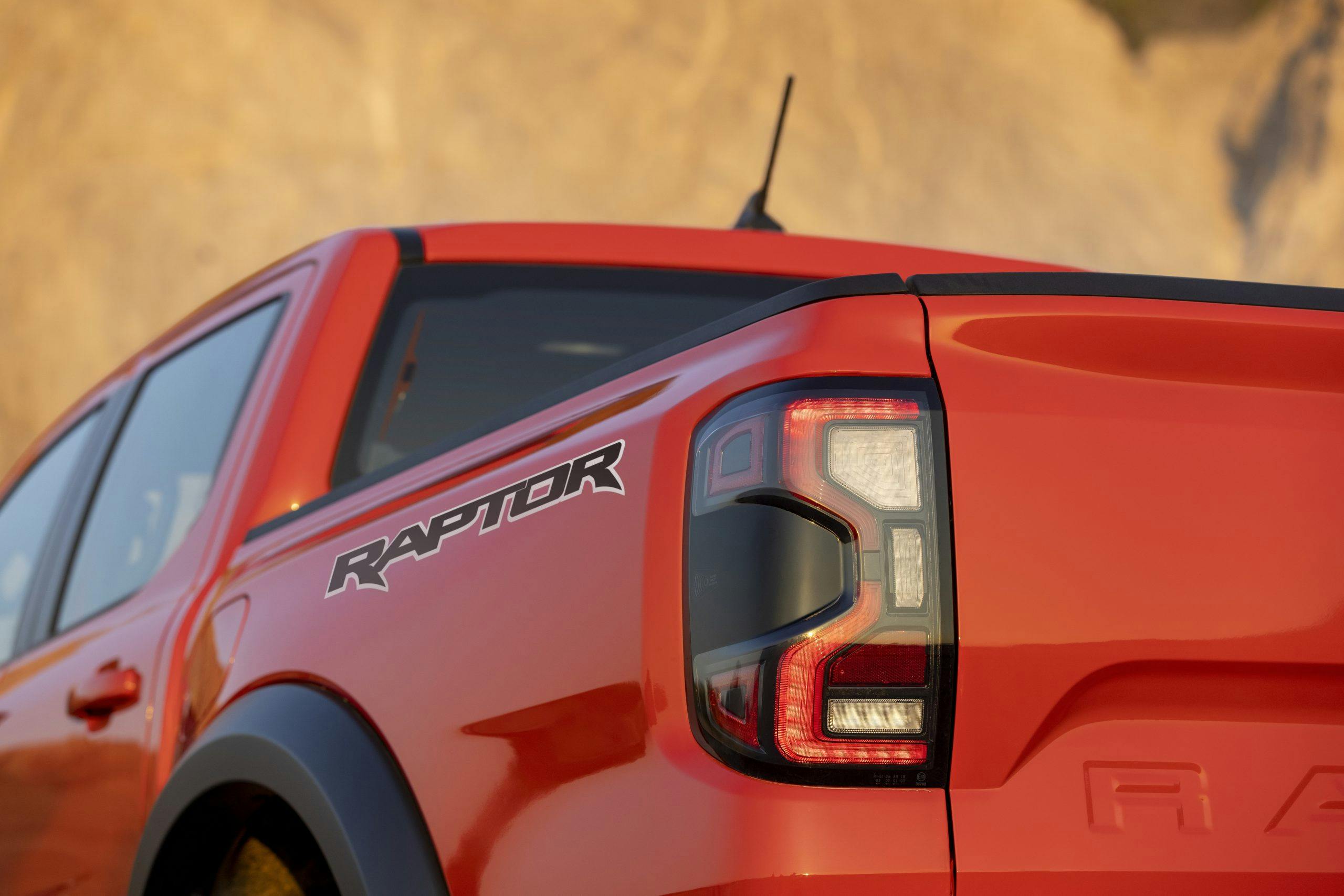 2022 Ford Ranger Raptor off-road taillight detail