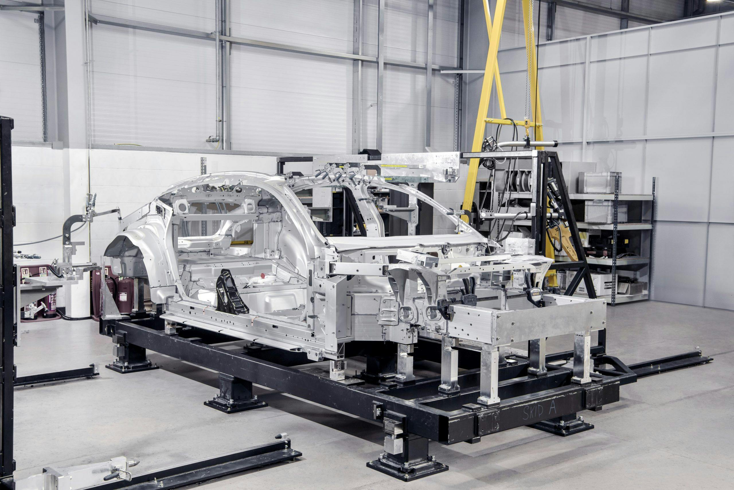 Polestar bonded aluminium platform 5 cutaway ev chassis