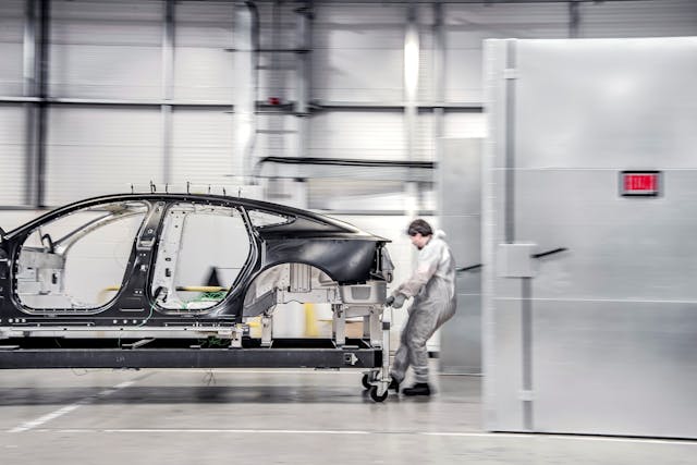 Polestar bonded aluminium platform 5 cutaway ev chassis