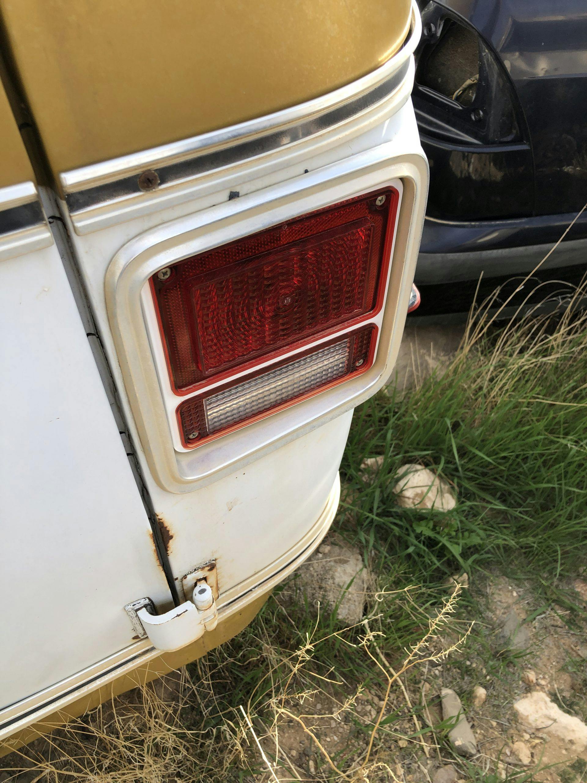 Arizona junkyard vintage van taillight