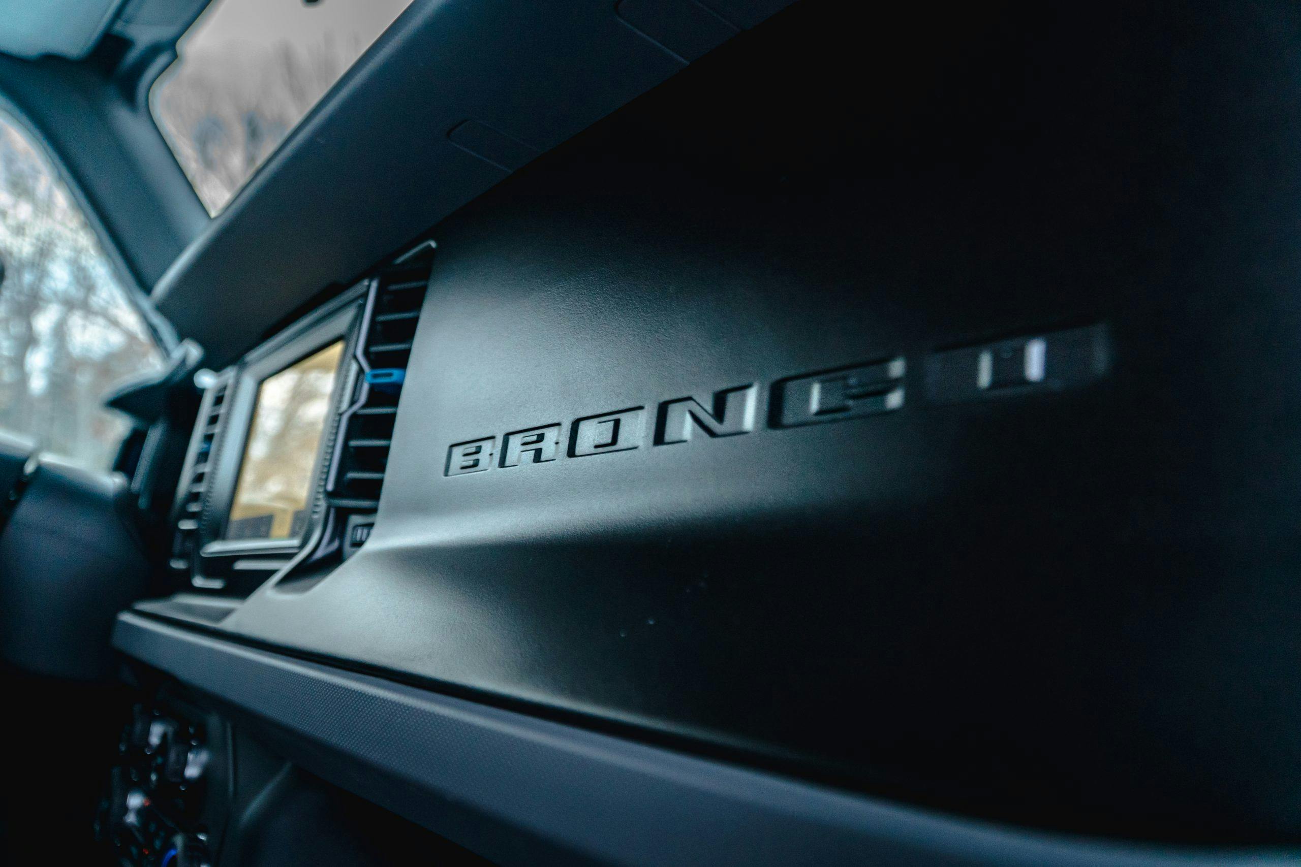 Ford Bronco Black Diamond 2-Door interior Bronco dashboard emblem