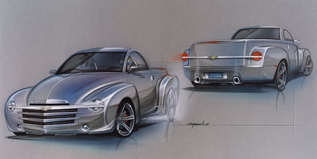 2000 Chevrolet SSR sketch drawing