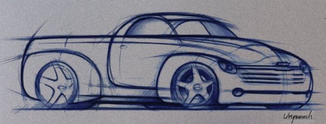 2000 Chevrolet SSR sketch drawing