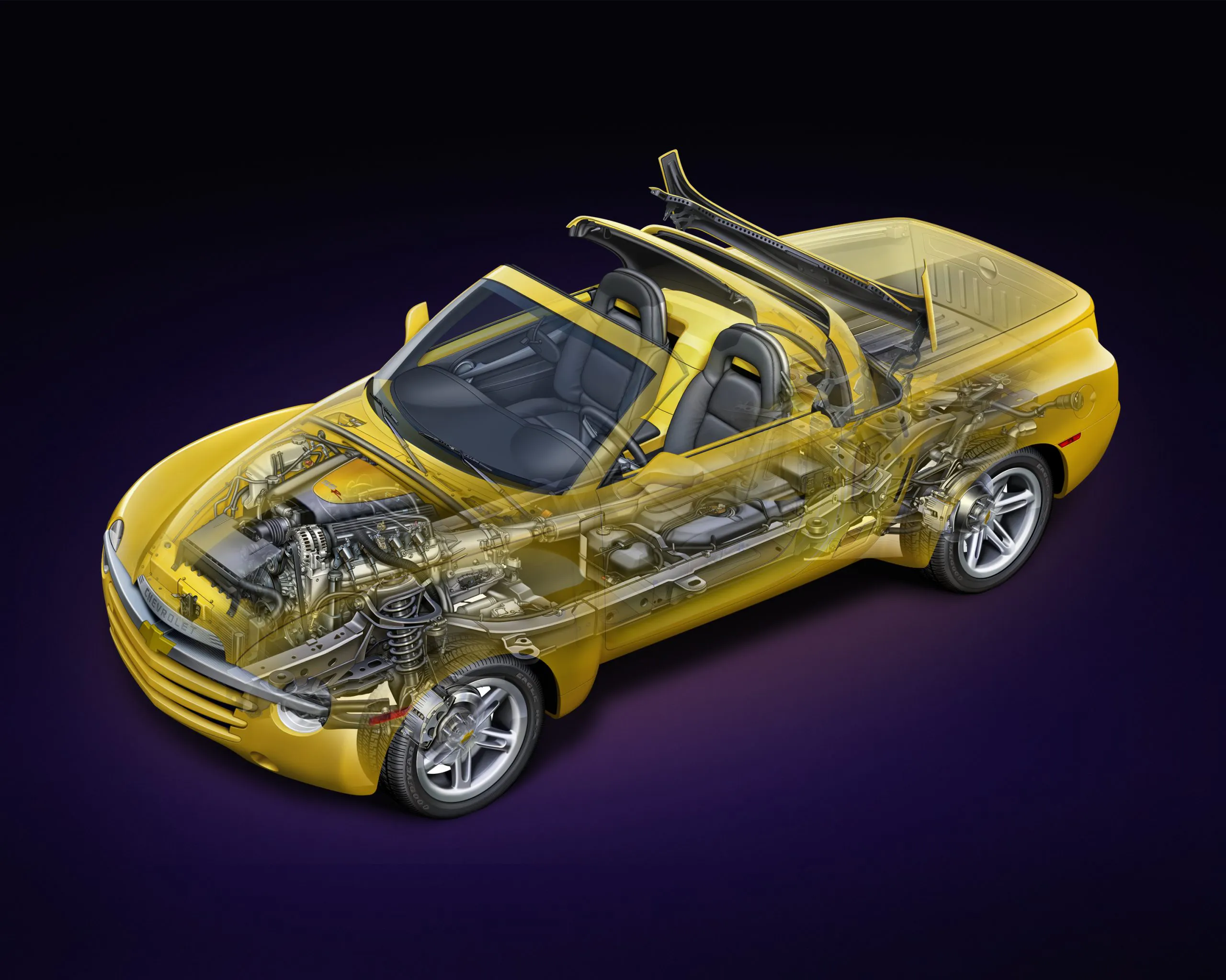 Chevrolet SSR vehicle cutaway graphic