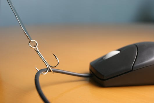 Phishing Hook internet scams