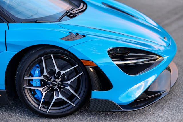 2022 McLaren 765LT Spider front tire and nose