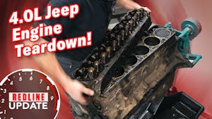 Disassembling our 1993 Jeep XJ engine | Redline Update
