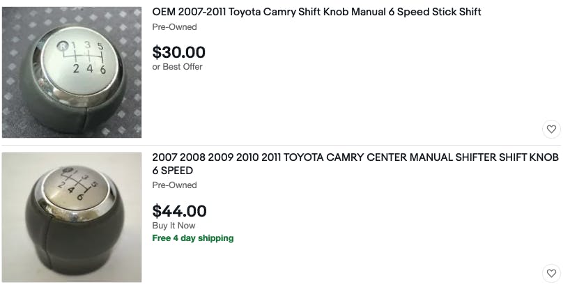 Toyota Camry Manual Transmission