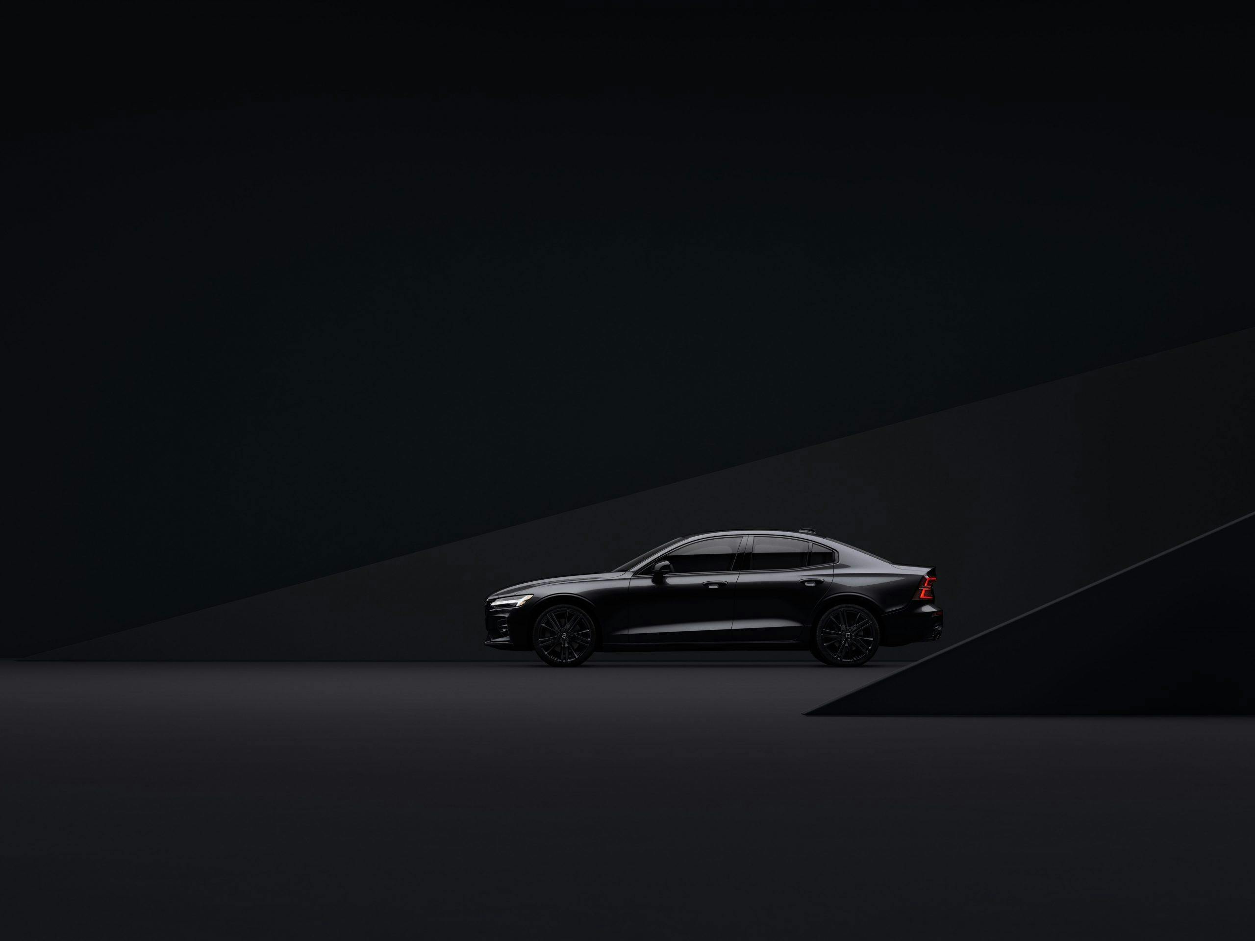 Volvo S60 Black Edition Black side profile studio