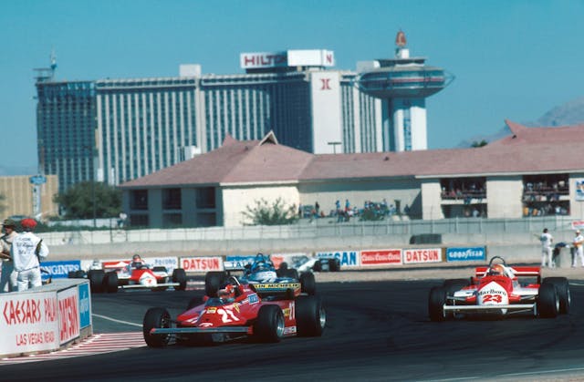 Formula 1 World Championship 1981 las vegas caesars palace villeneuve giacomelli