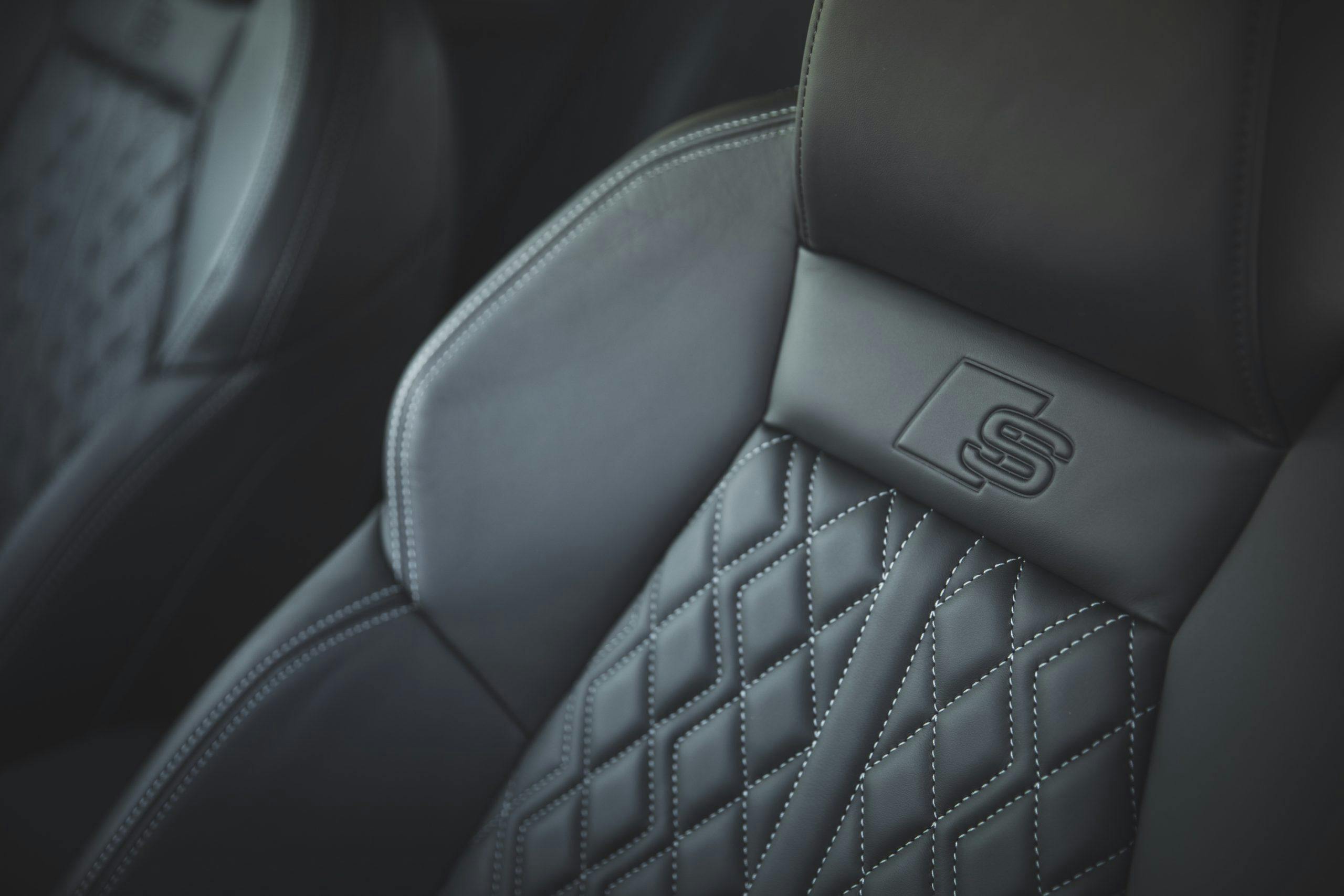 2022 Audi S3 interior leather seat detail