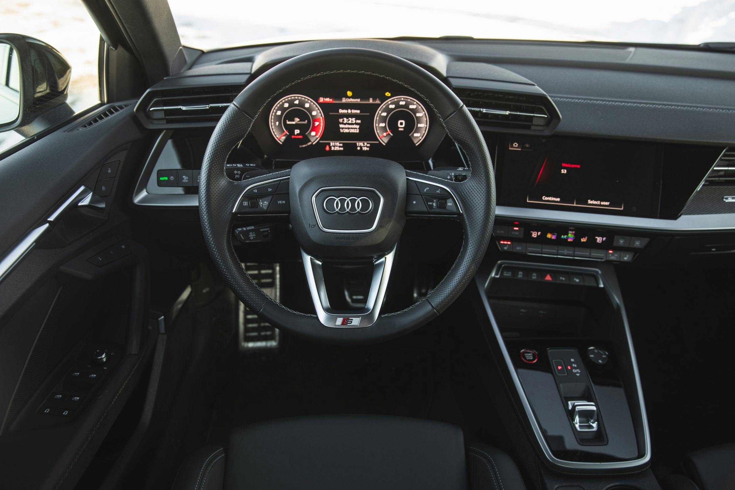 2022 Audi S3 interior front driver cockpit