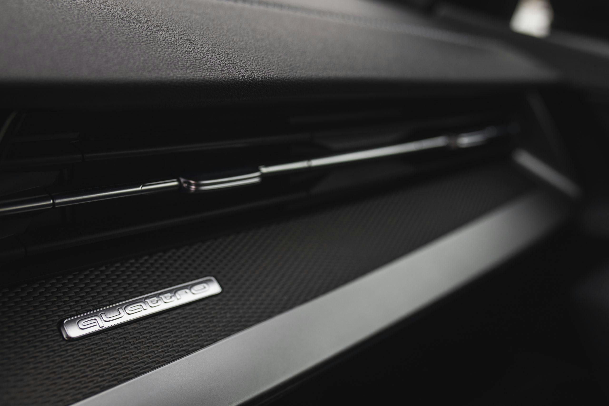 2022 Audi S3 interior passenger quattro trim detail