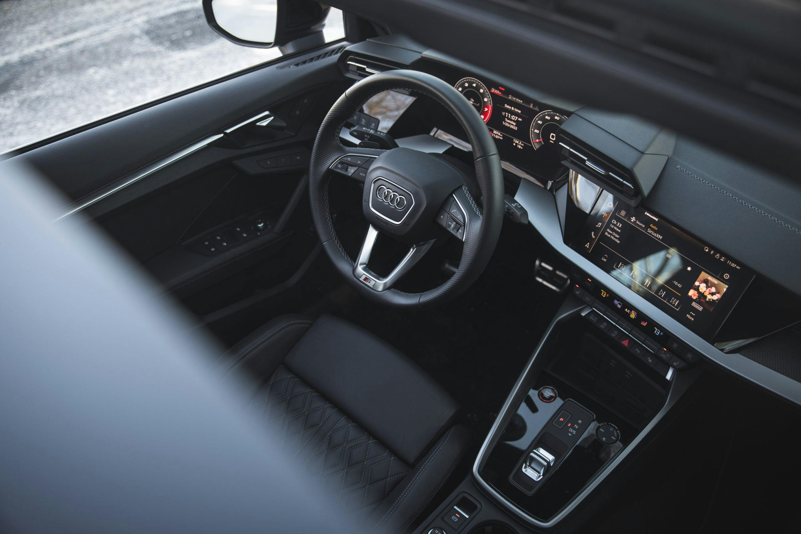 2022 Audi S3 interior high angle sunroof opening