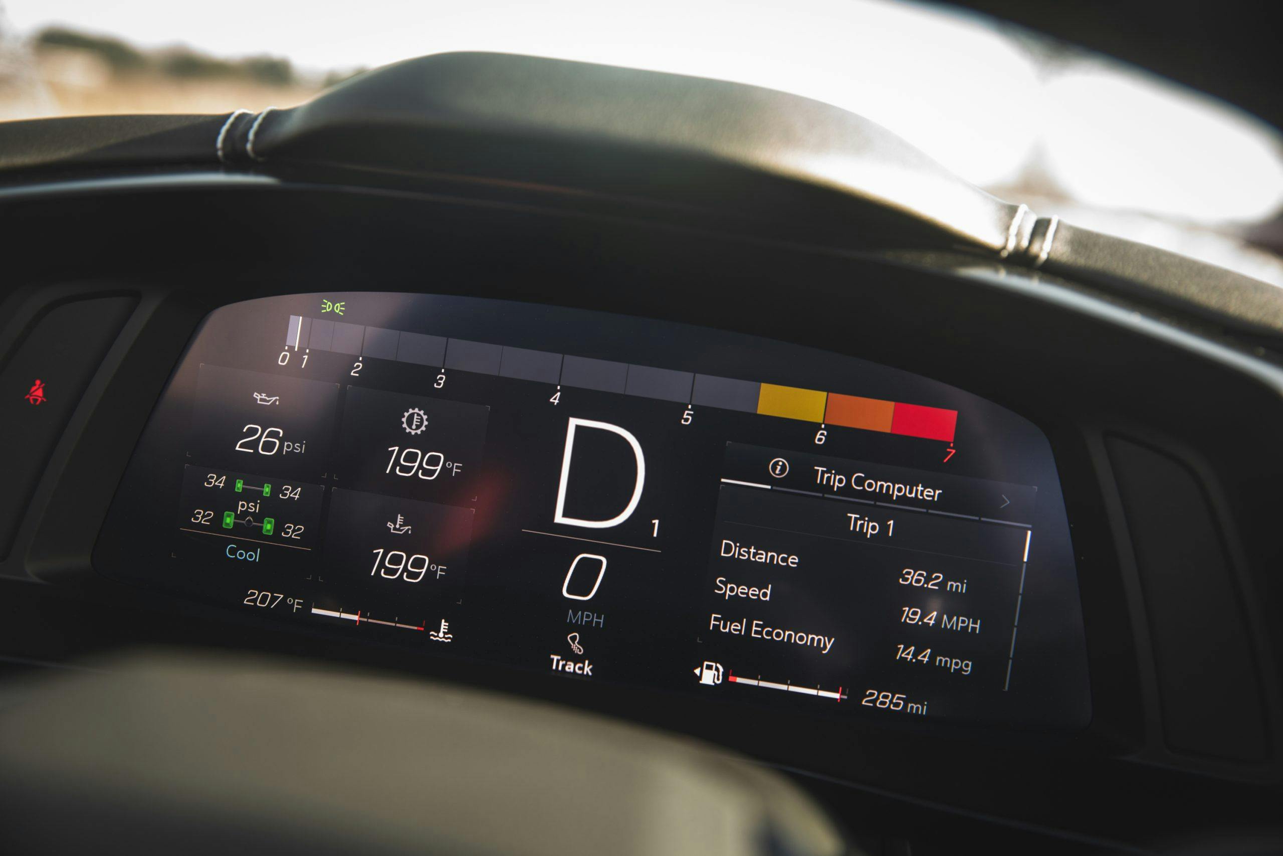2022 Chevrolet Corvette C8 Stingray digital dash drive