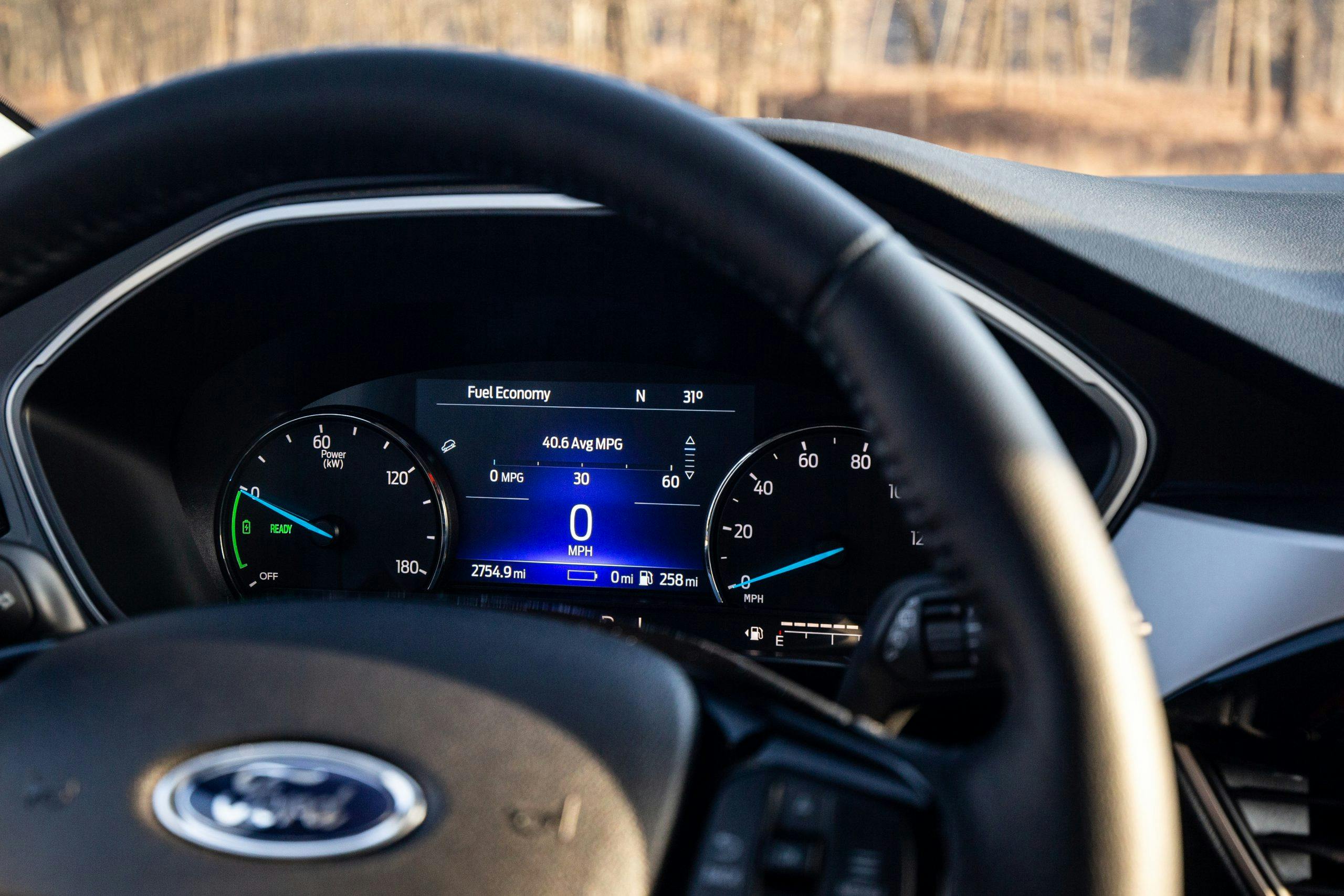2021 Ford Escape PHEV interior digital dash gauges