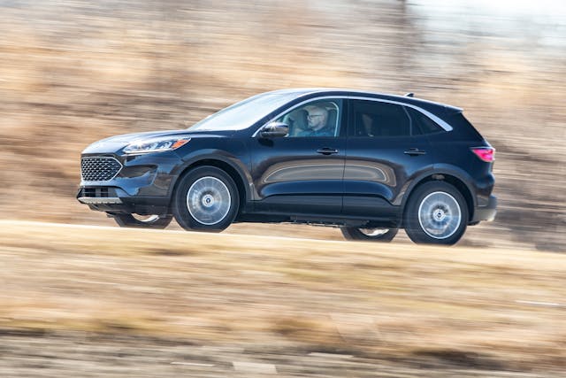 2021 Ford Escape PHEV front three-quarter driving action