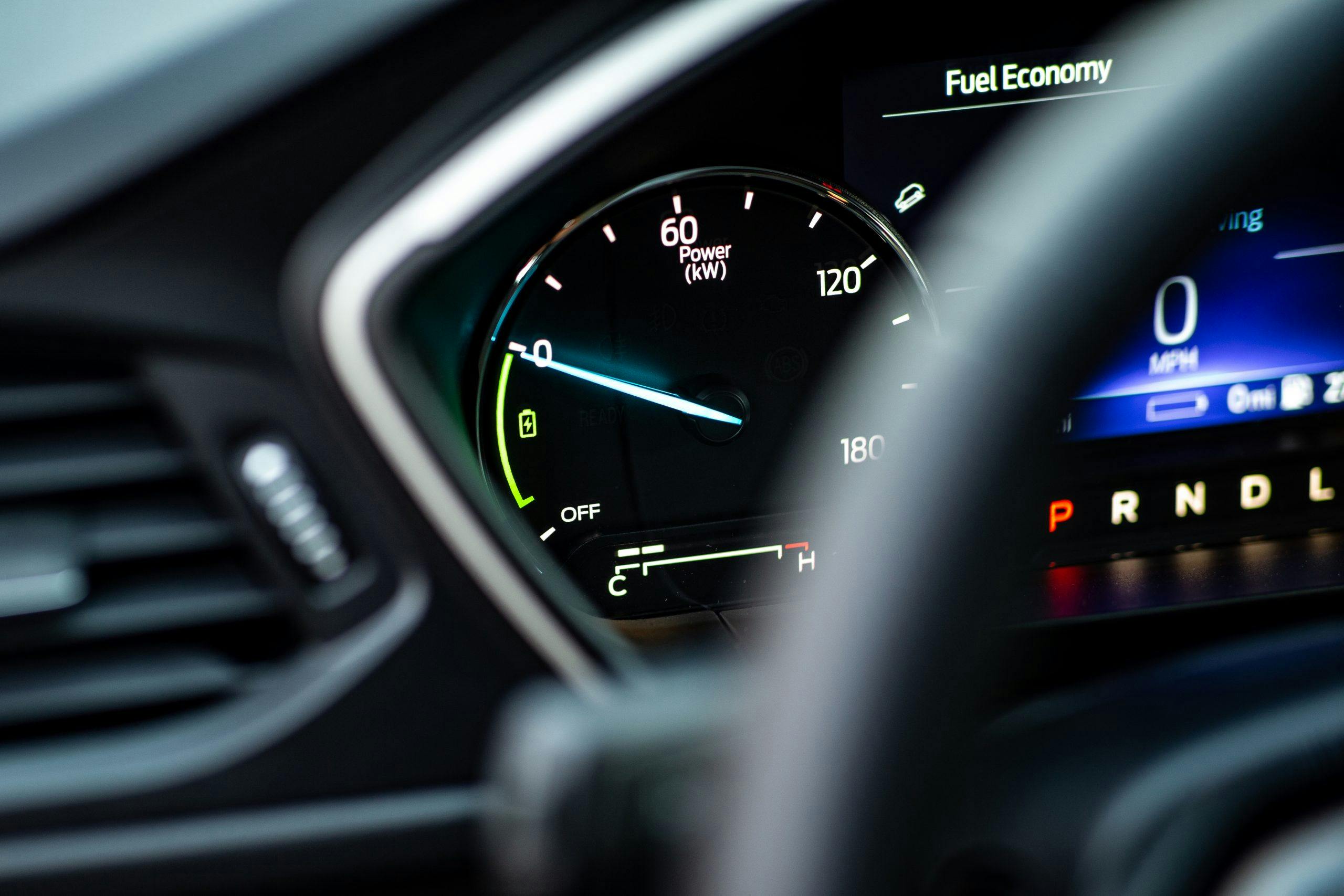 2021 Ford Escape PHEV interior battery gauge