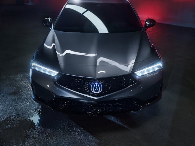 2023 Acura Integra exterior silver lights on front end high