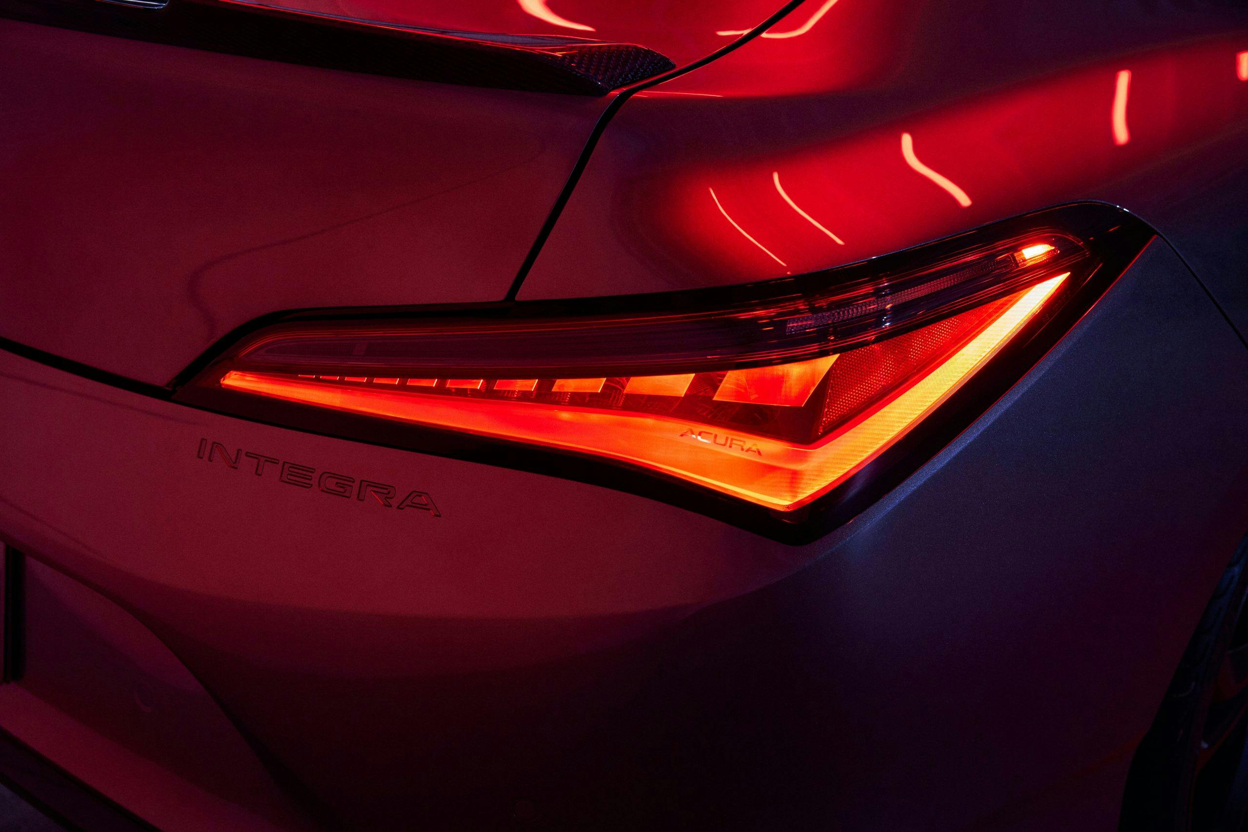 2023 Acura Integra exterior taillamps red