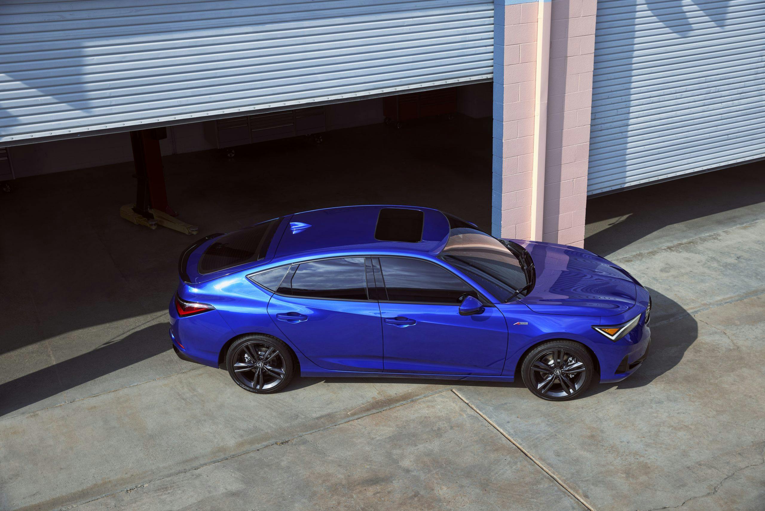 2023 Acura Integra exterior blue high side profile
