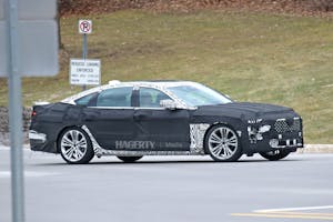 New Cadillac CT6 spied front three-quarter