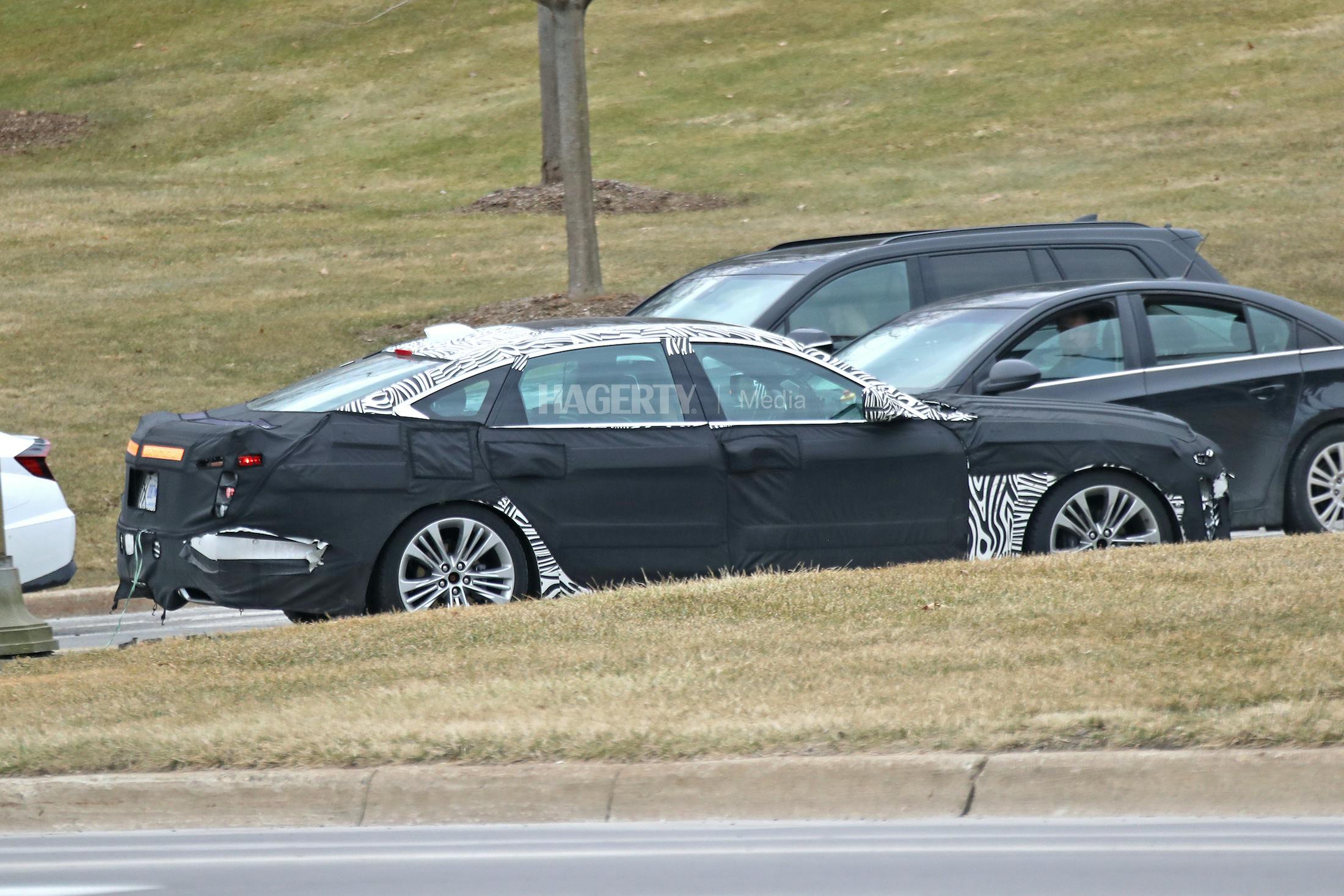 New Cadillac CT6 spied rear three-quarter