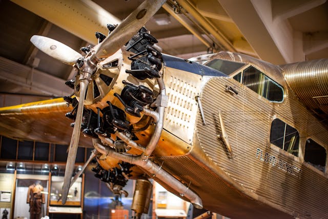 Ford Trimotor plane nose engine