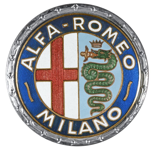 Emblem with Alfa Romeo logo