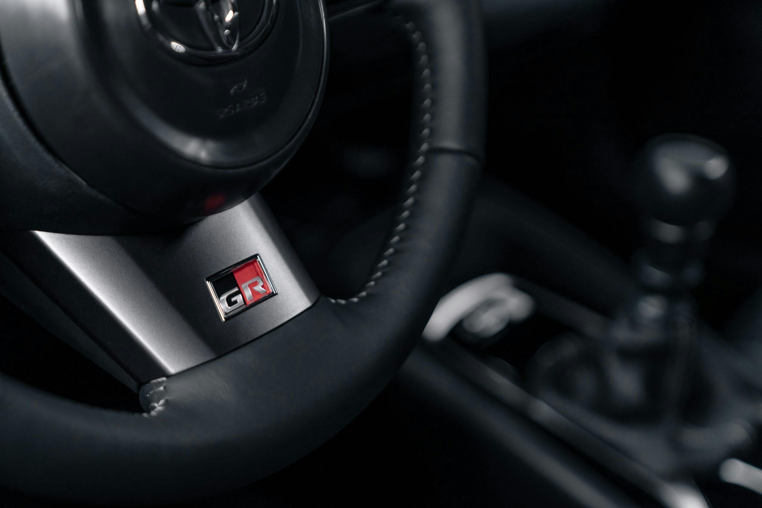 2023 GR Corolla Circuit Edition interior steering wheel logo