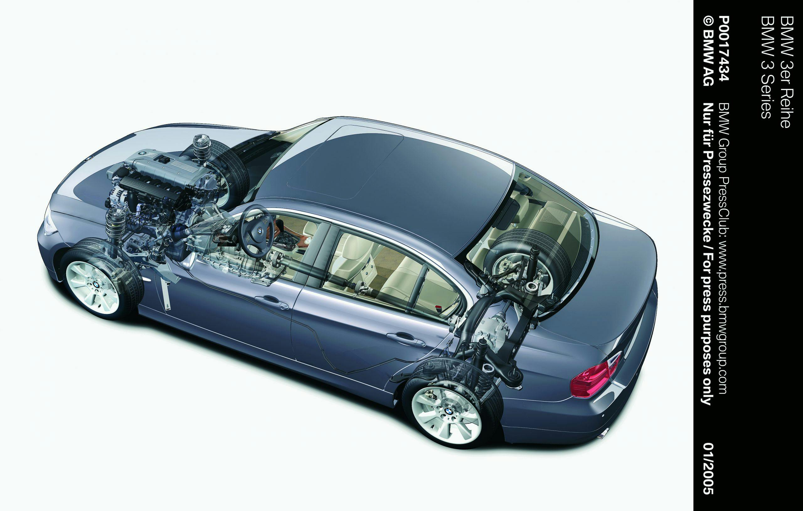 BMW e90 3 series cutaway engine