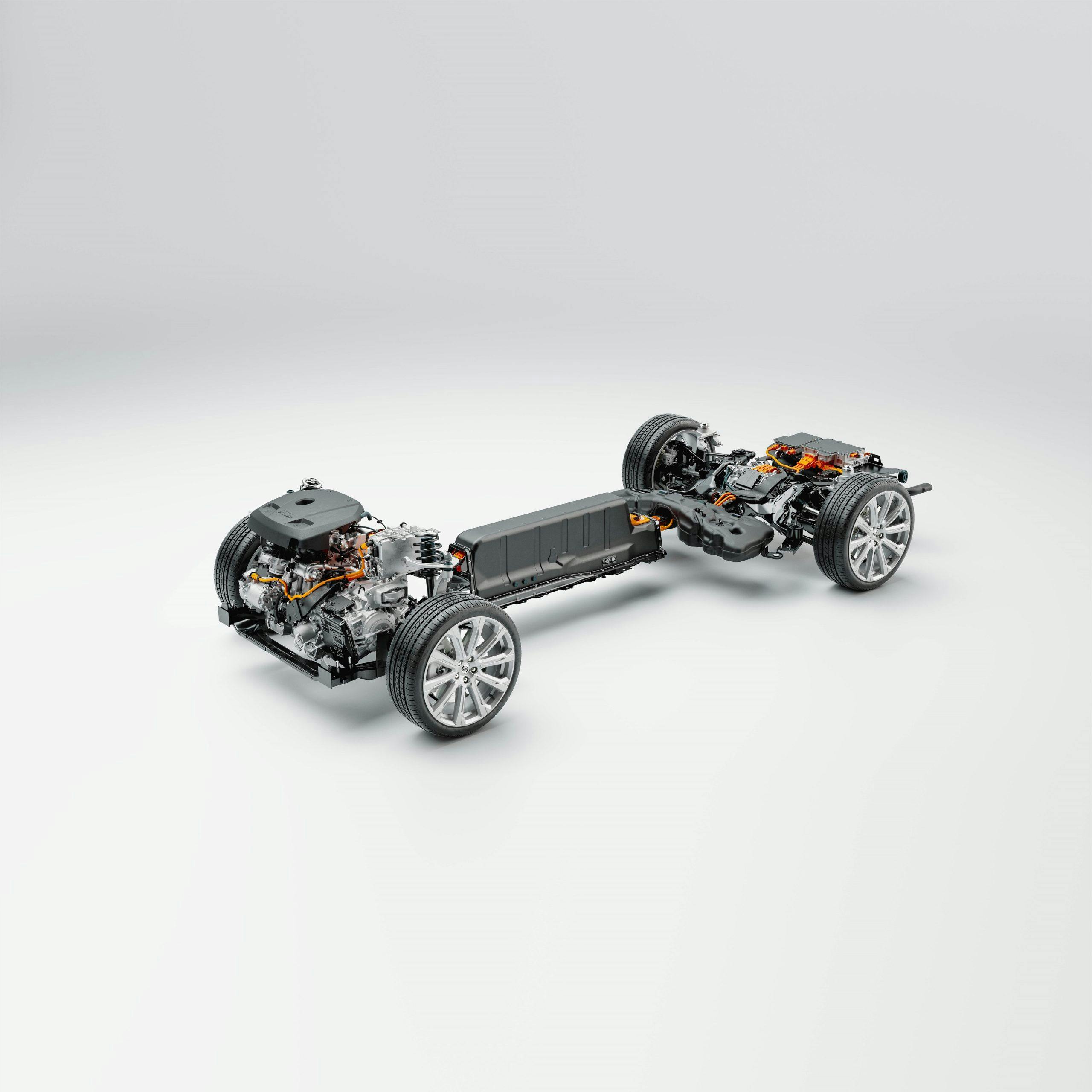 Volvo XC60 Recharge powertrain updates platform cutaway