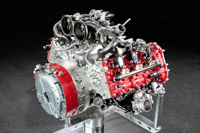 Ferrari 296 GTB engine angle