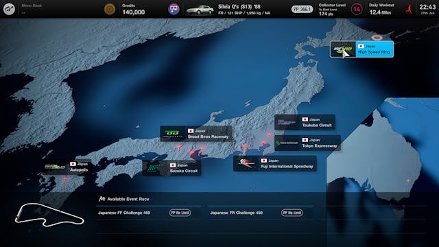 GT7 Japan map