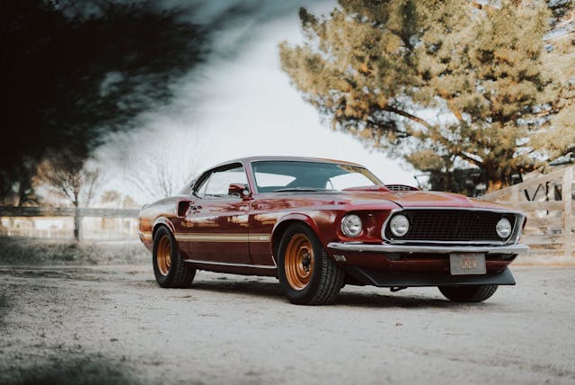 1969 Ford Mustang Mach 1 front three-quarter