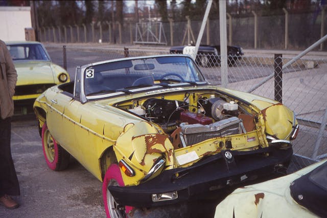 1980 mg factory visit crash test car