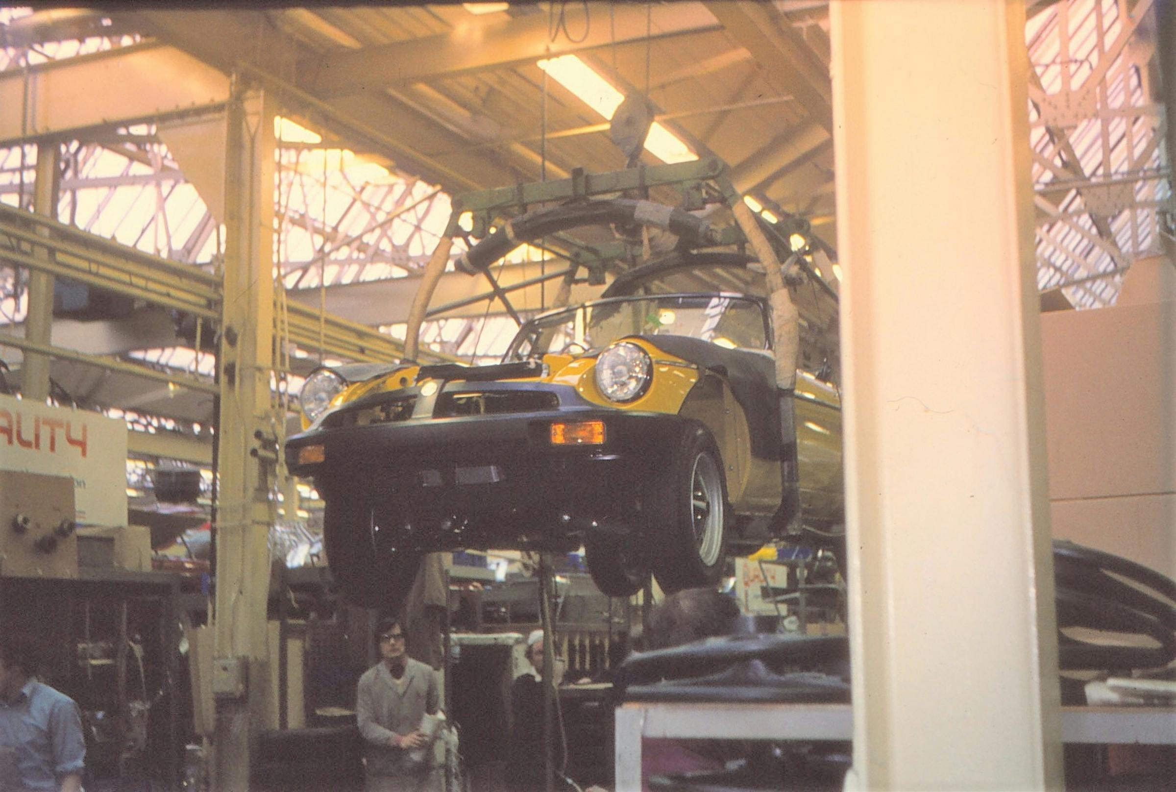 1980 mg factory visit assembly line