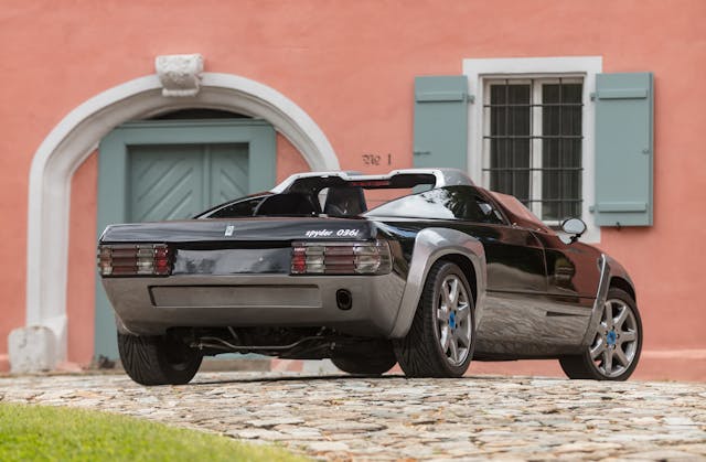 1989 Isdera Spyder 036i rear three-quarter