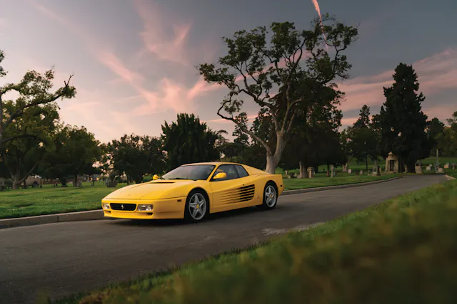 1993 Ferrari 512 TR yellow front three quarter