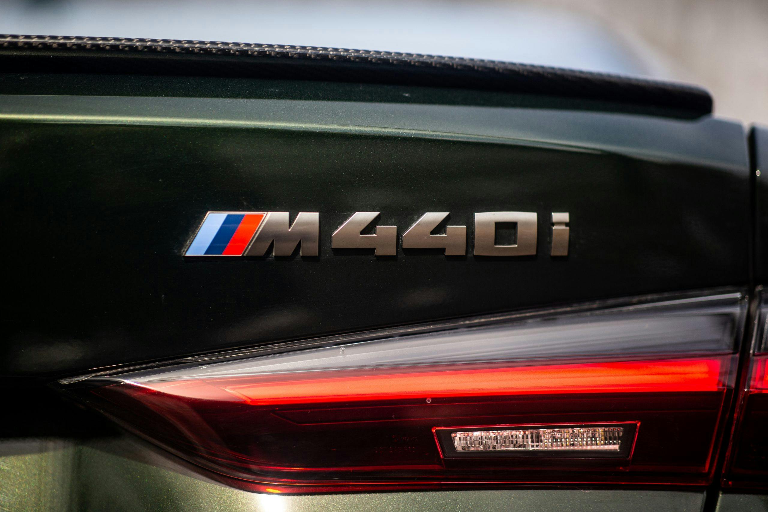 2022 BMW M440i rear decklid badging